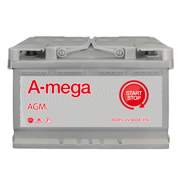 AMEGA AGM Start&Stop 12V 80Ah 800A